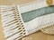 Boho Macrame Sage Green Table Runner with Tassels (12x72 Inches)